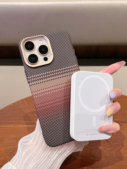 Apple 16 Promax 카본 섬유 패턴 자기 흡입 전화 케이스 케이스 iPhone 15 Kevlar 14 가을 보호 케이스에 적용 가능