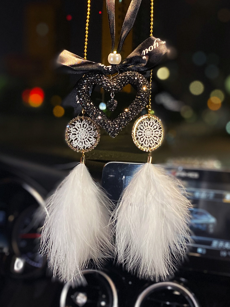 Goddess Car Pendant Net Red Diamond Pendant Car Interior Decoration Supplies Car Rearview Mirror Pendant Hanging Ornament