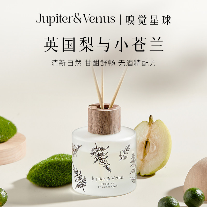 【520礼物】英国梨与小苍兰藤条香薰小众高级无火香氛卧室散香器