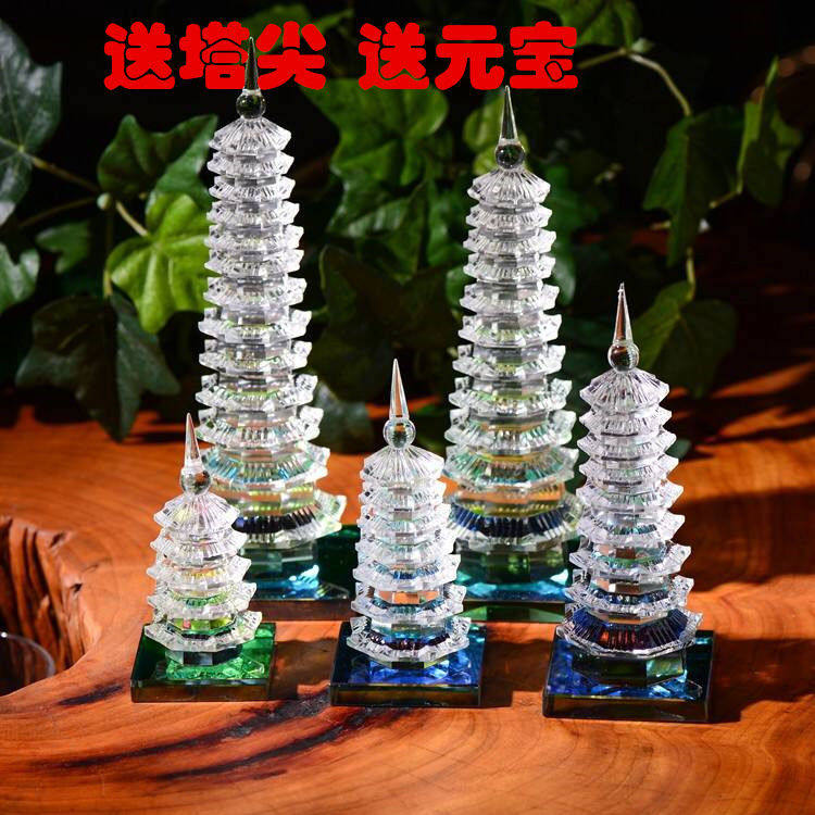 Nine floors 913 thirteen layers White Crystal Wenchang Tower Office swing piece Crystal Tower Wenchang Tower Further studies Home Handicraft-Taobao