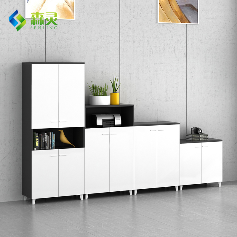 Office wooden filing cabinet low cabinet storage storage data cabinet printer storage cabinet with lock floor partition cabinet