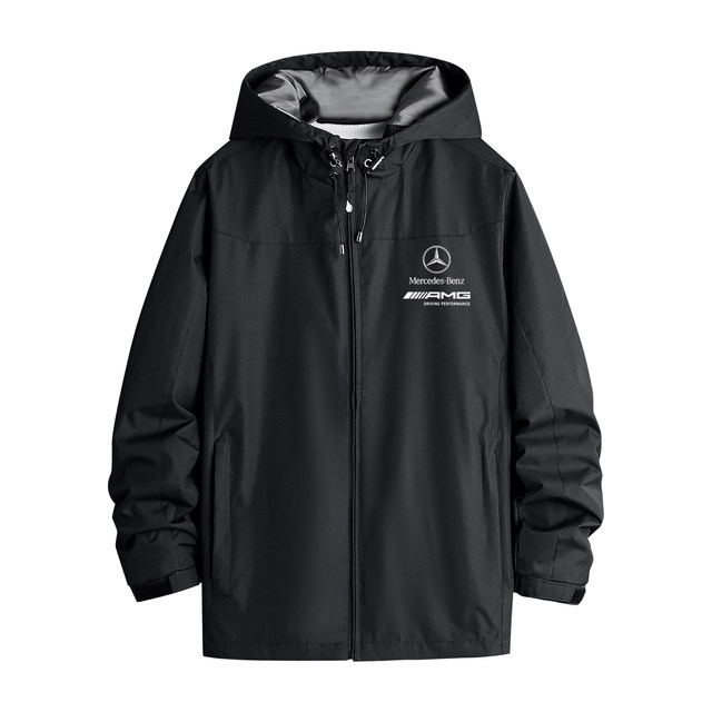 Big Ben Apple Tree Pattern Jacket for Men, Car Enthusiasts, 3-in-1 Windbreaker