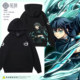 Demon Slayer Anime Tokitou Muichiro Hashira Character Merchandise Black Hooded Sweatshirt Anime Style Clothing for Male and Female Students