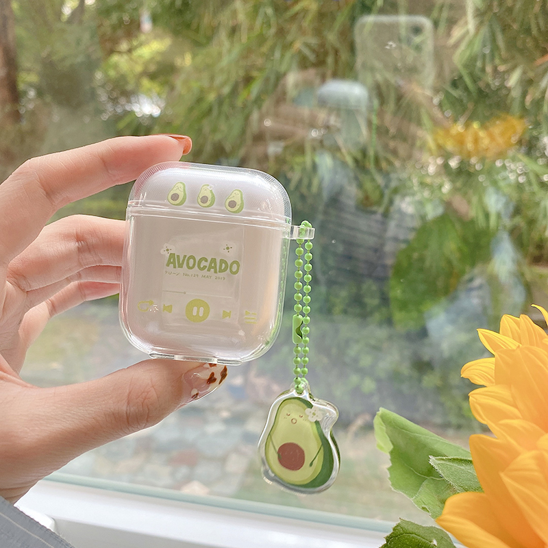 Airpods4 Summer Avocado Airpodspro Second Generation Protective Case Suitable for Apple Wireless Earphone Case Pro3 Transparent Soft Case AirPods First and Second Generation Huaqiangbei 5Th Generation 4Th Generation Third Generation