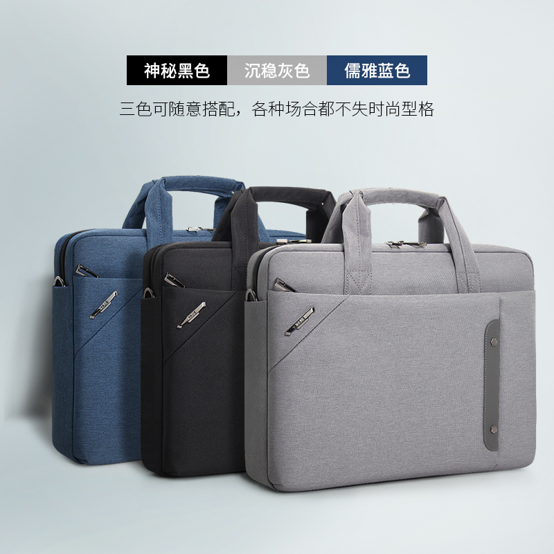 Oxford Bugbriefe Bag Men's Large Capacity Business Official Men's Bag Waterproof Canvas Diagonal Satchel Pen Electric Bag 15-inch