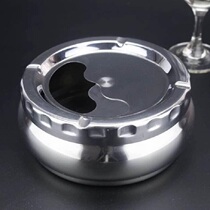 Thickened ashtray Restaurant stainless steel with lid seal windproof anti-fall smoke ash Fly Home Brief Ashtrays