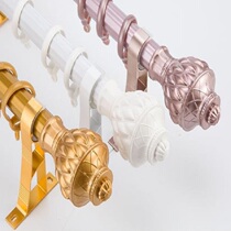  Single rod double rod curtain track thickened mute curtain rod Roman rod guide rail Slide rail top-mounted side assembly All-inclusive