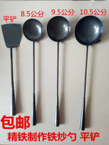 Hand forged and cooked iron old fashioned long handle fried spoon kitchen chefs domestic long handle sauté spoon iron spoon iron frying spoon