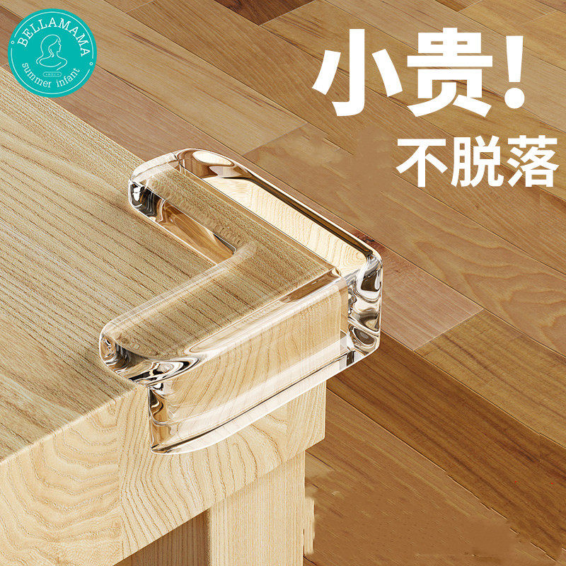 Table Corner Collision Avoidance Corner Guard Angle Soft Anti-Kowtow Right Angle Table Cabinet Windows Anti-Touch Head Protective Sheath Transparent Silicone Sticker-Taobao