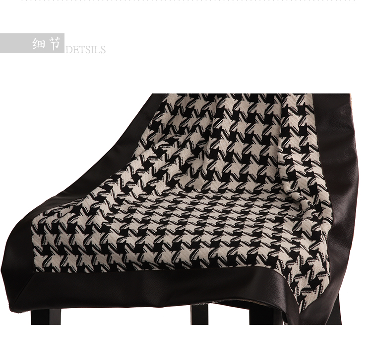 Hiện đại tối giản giường đuôi chăn giải trí chăn đen và trắng houndstooth da lộn trang trí chăn sofa khăn mềm gói có sẵn - Ném / Chăn chăn nhung mùa đông