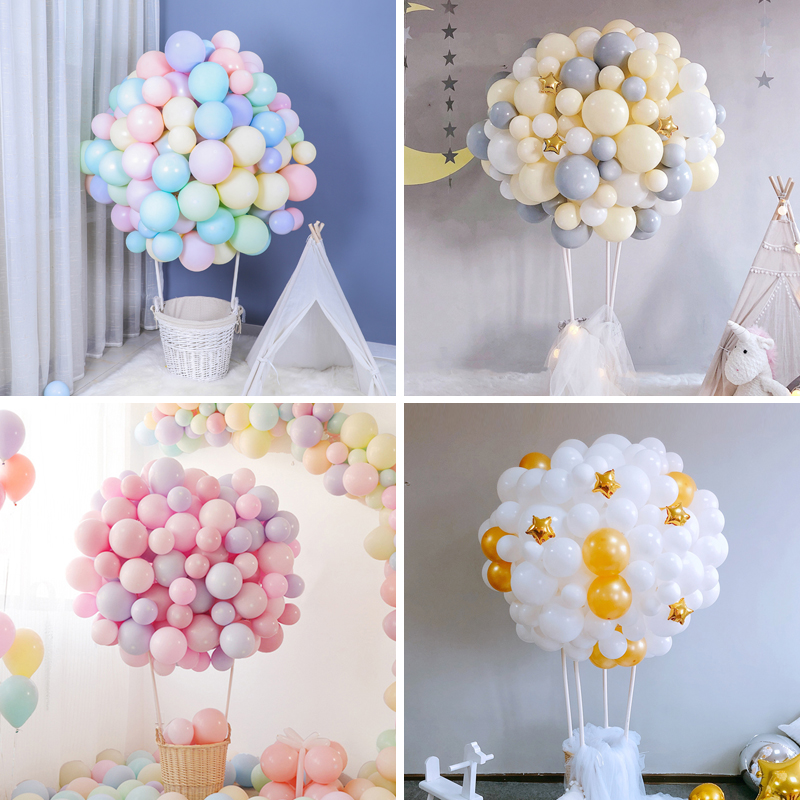 Net red hot balloon basket children's birthday birthday of Macaron decoration scene party for anniversary dress
