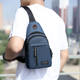 Chest bag men's backpack 2024 new nylon canvas chest bag leisure sports travel chest bag single shoulder crossbody bag