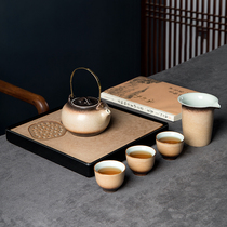Kung Fu Tea Set Supplies Office Home Light Luxury High-end Set of Gift Japanese Tea Peaks Teapot Tea Plate