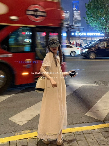 Белое кружевное платье, на шнурках, французский стиль, изысканный стиль