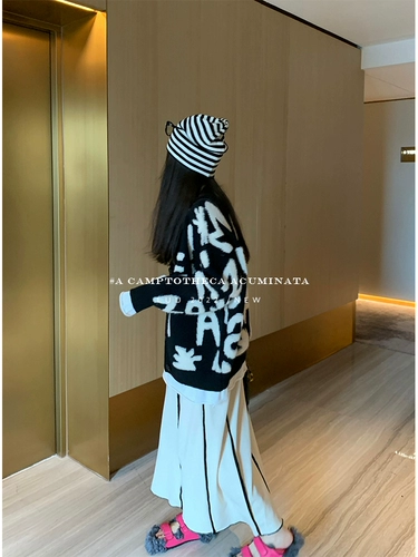 Свитер, куртка, трикотажный черный дизайнерский кардиган, оверсайз, тренд сезона