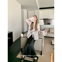 Лонгслив, цветочный принт