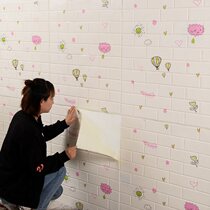 Post-wall paper Self-adhesive pattern 3D Solid wall sticker Childrens room Bedroom Cosy Cartoon Kindergarten Wall Skirt Waterproof