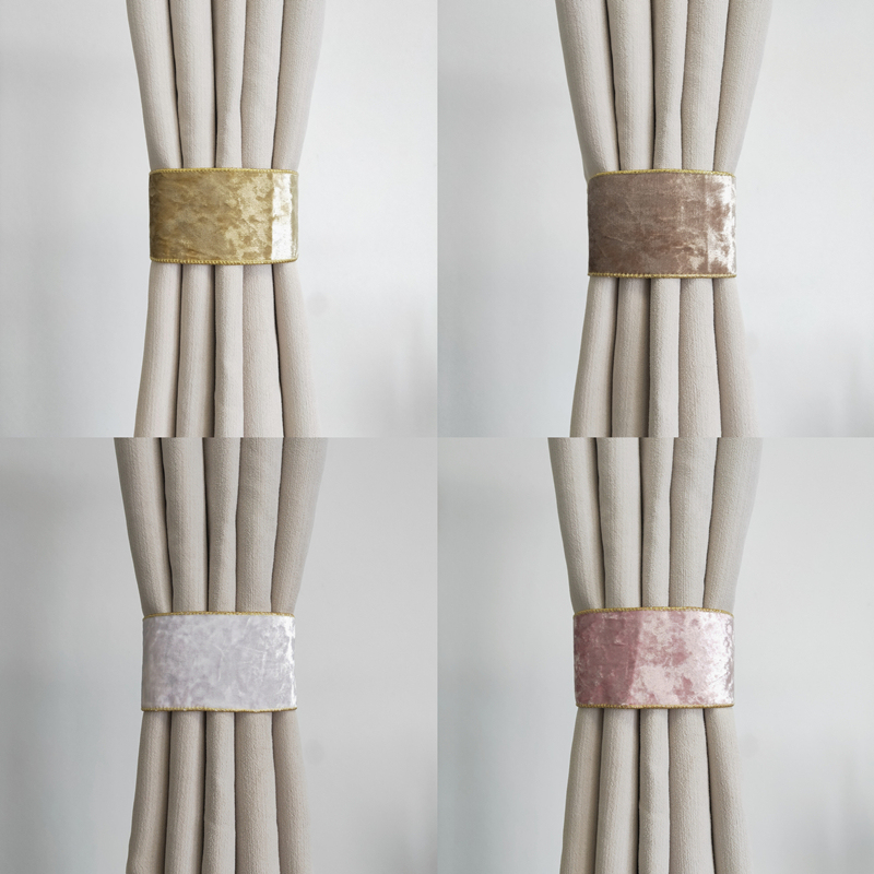 Modern Simple Magic Tape Velvet Fabric Curtain Tiebacks Curtain Straps Hospital Dormitory Versatile Creative Tiebacks Modern Simple Magic Tape Velvet Fabric Curtain Tiebacks Curtain Straps Hospital Dormitory Versatile Creative Tiebacks
