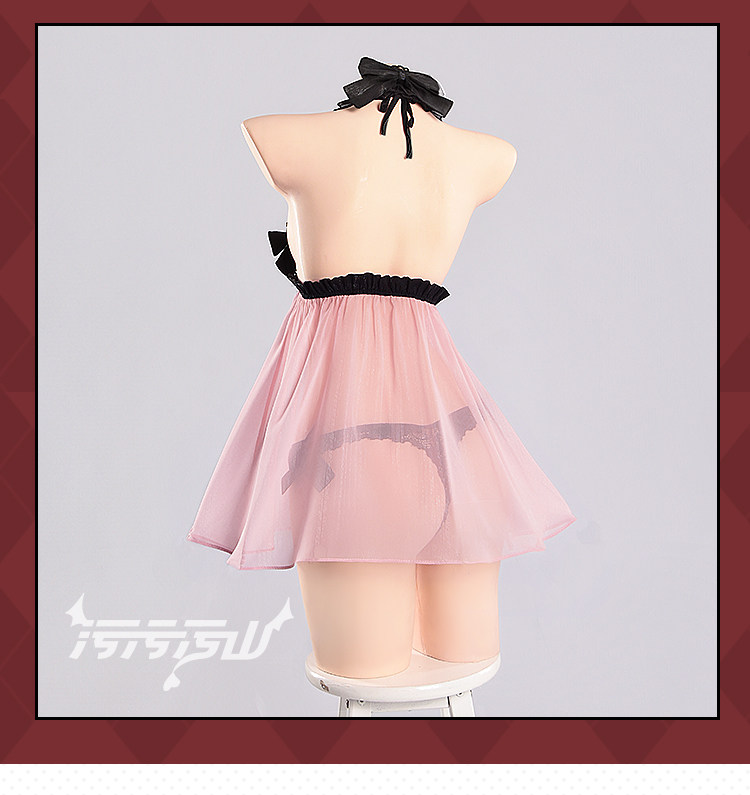 Azur Lane: Formidable | Black Pink Pajama Cosplay Costume 35 Azur Lane Avrora Pajama Cosplay Costume