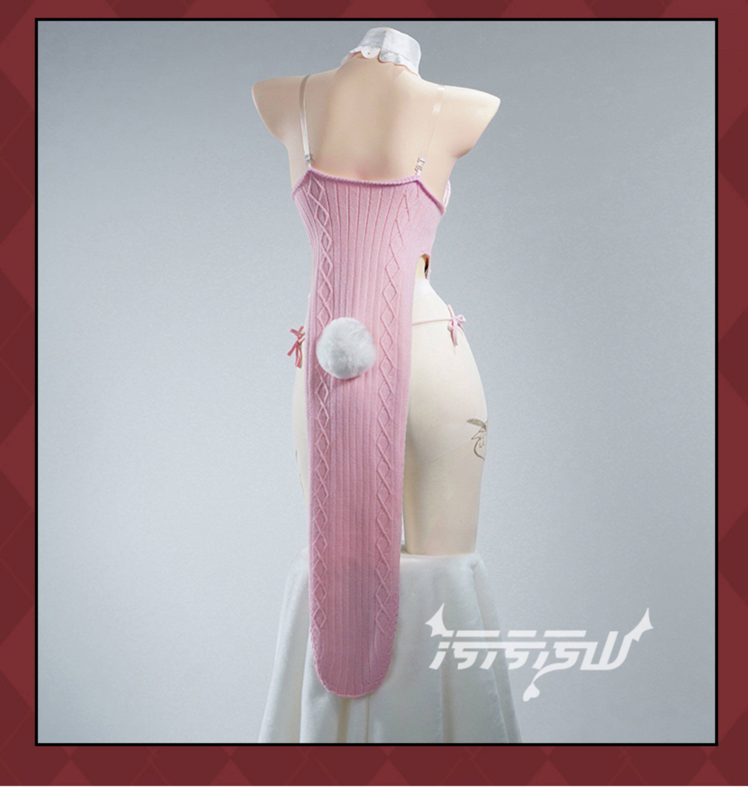 Azure Lane: Owari | Pink Bunny Sweater Cosplay Costume 29 Original Fan Design Owari Bunny Sweater Cosplay Costume