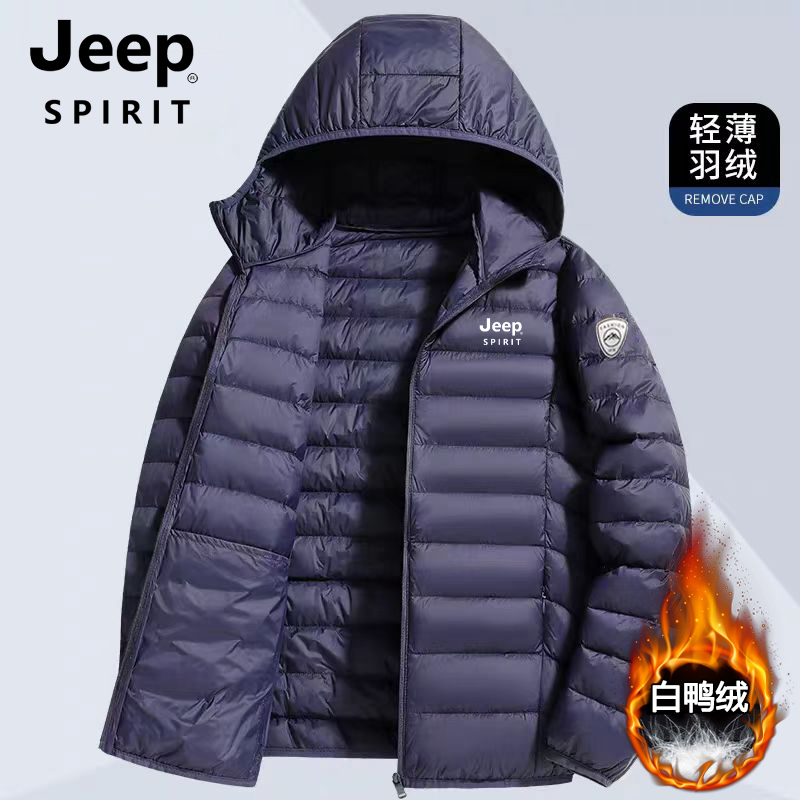 Jeepspirit Lightweight down Jacket Men's Winter 2026 New Style Boys' Hooded Men's White Duck down Jacket Jeepspirit Lightweight down Jacket Men's Winter 2026 New Style Boys' Hooded Men's White Duck down Jacket