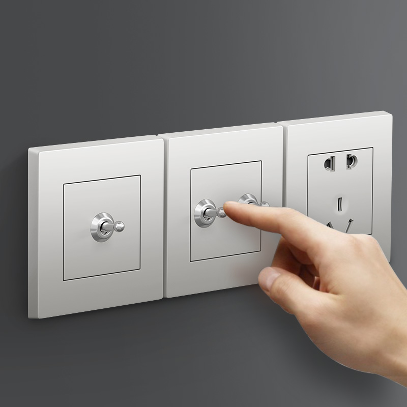 Type 86 Dark Loading Loft Wind Light Extravagant PC Panel Retro Brass Dial HOTEL MINJUKU SILVER GREY SWITCH SOCKET