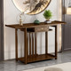 Entrance cabinet entrance to the door modern simple solid wood new Chinese style table home living room Buddhist niche large incense table against the wall