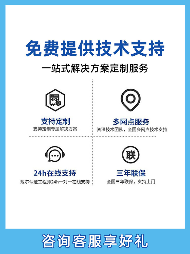 Dell Poweredge R250 1U Rack-Mounted Server Host for Small-Scale File Erp Systems (Kingdee, Yongyou)