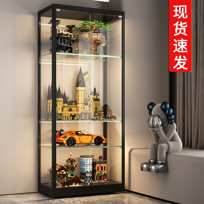 Dust-Proof Display Cabinet Suitable for Lego Glass Cabinets, Model Gundam Display Cabinets, Home Building Block Storage Cabinets, and Shelves