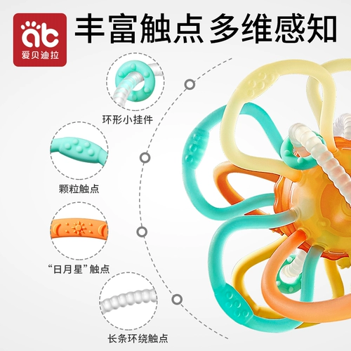 Детская силиконовая хваталка, детский прорезыватель для правильного прикуса, игрушка, качалка для тренировок, можно грызть, 1 лет