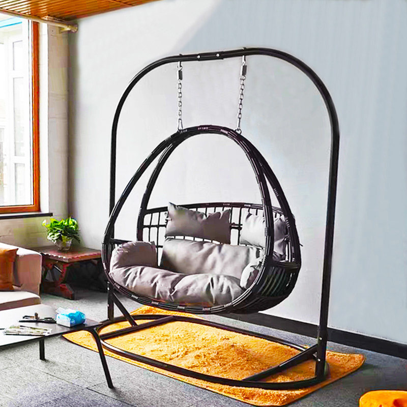 Double hanging chair Rocking Chair Swing Chair Home Sloth web Red hammock chair Balcony Casual Chair Cradle chair Hanging Basket Rattan Cane