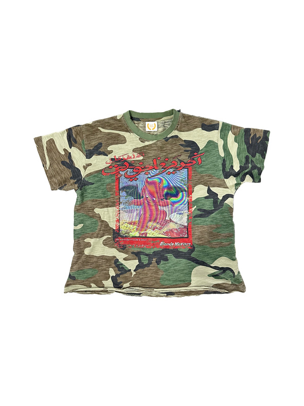 Original Authentic Blonde Matters Devil Cupid Camouflage Street Short-Sleeve Boxy Regular Shoulder Vintage