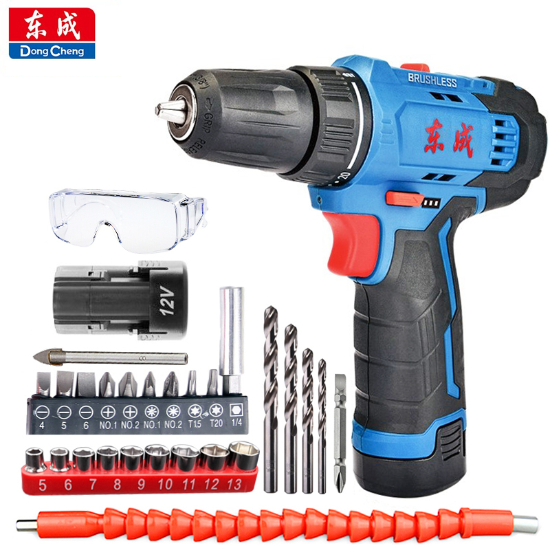 Dongcheng brushless rechargeable drill 12V brushless electric drill lithium electric drill DCJZ23-10E multi-function screwdriver Dongcheng