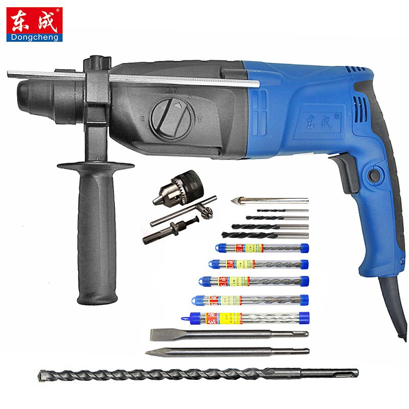 Dongcheng electric hammer drill Z1C-FF05-26 light impact drill electric drill electric pick household three-function electric tool comes standard