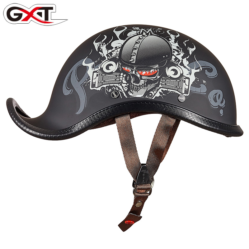 GXT Harley Half Helmet Summer Hard Hat Men's Retro Dovetail Helmet Harley Locomotive Electric Car Lightweight Hat