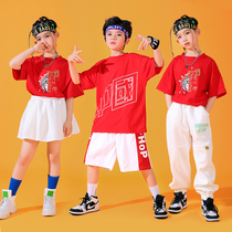 Children Street Dance Tide Suit Boy Hip Hop Hiphop Boy Clothing Cool Handsome Girl Cheerleader Performance Clothing Summer