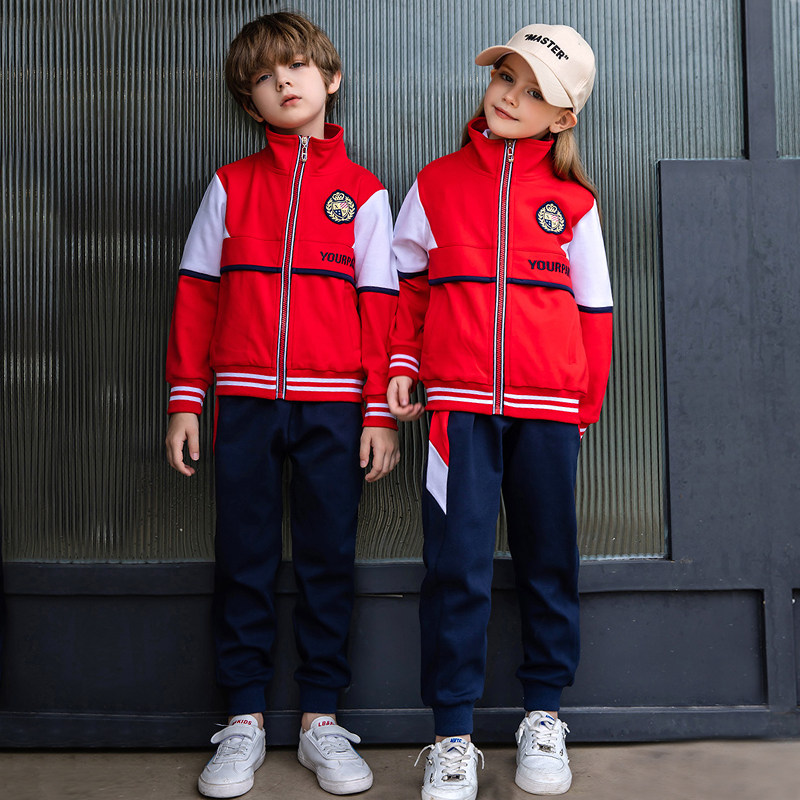 School uniform suit primary school sports meeting class uniform spring and autumn middle school students autumn three-piece kindergarten teacher garden uniform