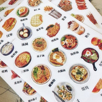 Family household collection setup for recipe cabbage in meals handdrawn decoration homemade menu stickers display