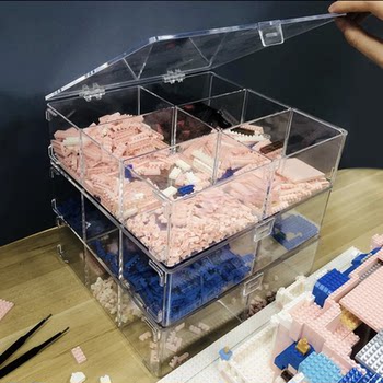积木收纳盒子小物件乐高收纳盒整理箱乐高积木收纳盒实用居家好物
