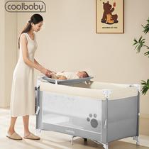 coolbaby cool douding crib foldable splicing large bed newborn baby multifunctional removable bb bed