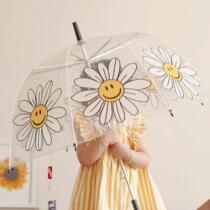 Korea INS Transparent Umbrella Student Child Transparent Little Fresher Umbrella Baby Cute Street Pat Windproof shelter