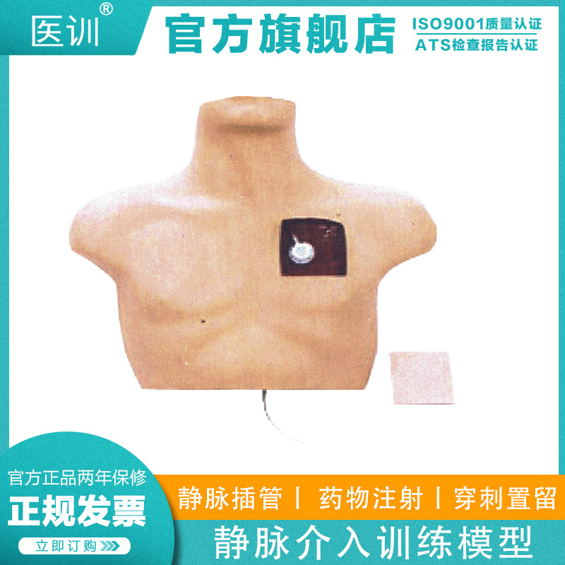 医训L61静脉介入训练模型成人上半身肘正中静脉穿刺颈内静脉锁骨下静脉穿刺练习正确穿刺有回血产生