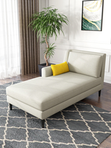 Nordic simple fabric chaise longue bedroom living room solid wood latex chaise longue hotel bed and breakfast dismantling and washing chaise longue