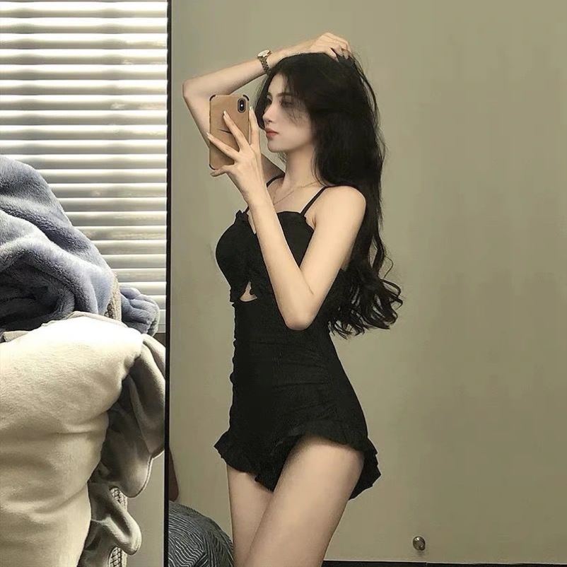 Swimsuit 2021 New Couple Swimsuit Female 2021 New Korean Style Seaside Sleeveless Thin Cover Belly Conservative