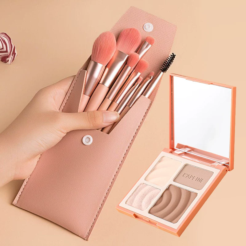 Brush, set, storage system, eye shadow, 8 pieces, full set, for beginners, 8 pieces