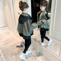 Girl Jacket Deep Autumn 2022 New Ocean Qi Trendy Children Submachine Clothing CUHK Children Casual Sports Autumn Clothing Blouses