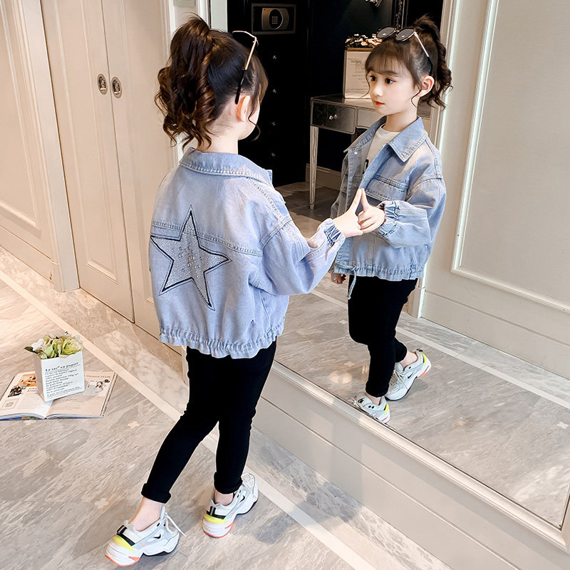 Girl Foreign Pie Cowboy Jacket Spring Autumn 2022 New Fall Trendy Great Boy Long Sleeve Fashion Casual Blouse Tide