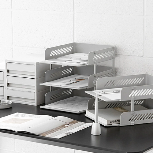 Корейский Sysmax El Paper Tray Series Series Three -Layer File Rack Setule