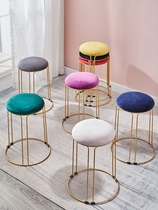 Light and luxurious rebar stool Home grown-up solid and durable soft seat Stacked Commercial Office Net Red Counter Dining Table