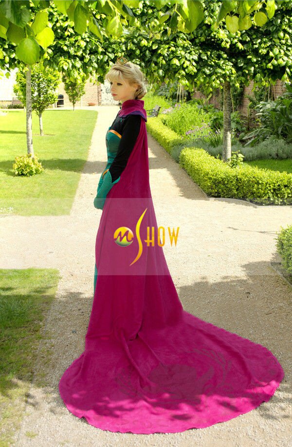 new Princess Frozen anna Costume Stage Christmas Party Dress